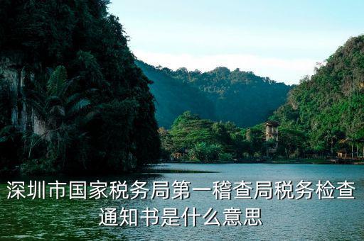 深圳市國(guó)家稅務(wù)局第一稽查局稅務(wù)檢查通知書(shū)是什么意思