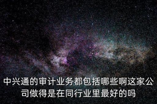 百旺中興通干什么的，中興通的審計(jì)業(yè)務(wù)都包括哪些啊這家公司做得是在同行業(yè)里最好的嗎