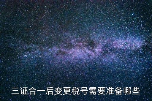 什么情況變更稅號，三證合一后變更稅號需要準(zhǔn)備哪些