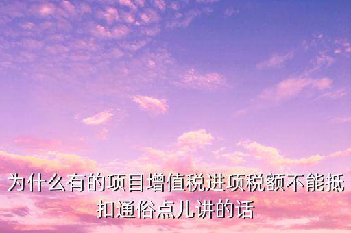為什么增值稅不準予抵扣，為什么應稅勞務中的增值稅不予抵扣