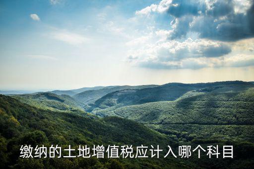 土地增值稅應(yīng)計(jì)入什么科目，繳納的土地增值稅應(yīng)計(jì)入哪個(gè)科目