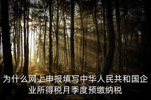 為什么預(yù)繳 申報(bào)表，企業(yè)所得稅預(yù)繳納稅申報(bào)表為什么分A表B表