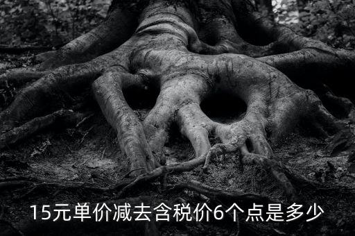 15元單價減去含稅價6個點(diǎn)是多少