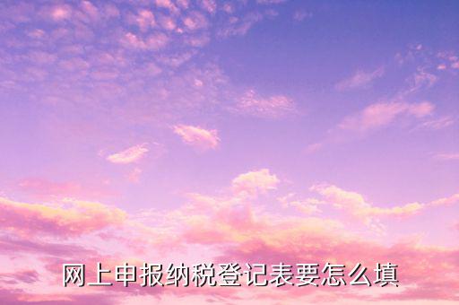 納稅登記表是填什么，稅務(wù)登記表怎么填