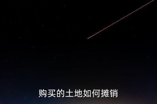 購(gòu)買(mǎi)的土地如何攤銷