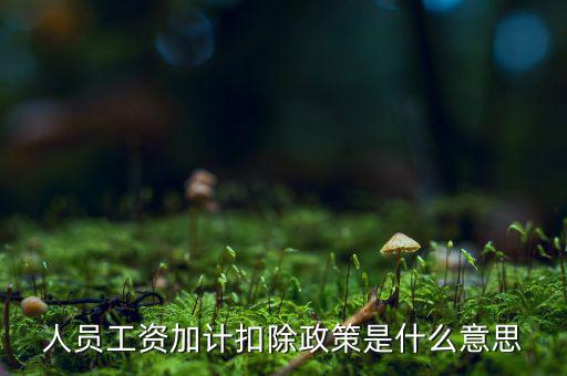 加計扣除有什么條件，人員工資加計扣除政策是什么意思