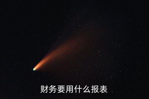 財務報表類型選擇什么，財務要用什么報表