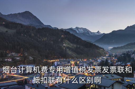 煙臺計(jì)算機(jī)費(fèi)專用增值稅發(fā)票發(fā)票聯(lián)和抵扣聯(lián)有什么區(qū)別啊