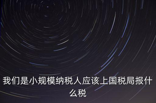 小規(guī)模要報什么稅，我想問問小規(guī)模納稅人報稅需要報些什么