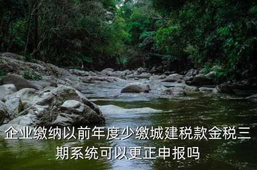 金稅三期更正申報(bào)需要什么資料，企業(yè)繳納以前年度少繳城建稅款金稅三期系統(tǒng)可以更正申報(bào)嗎