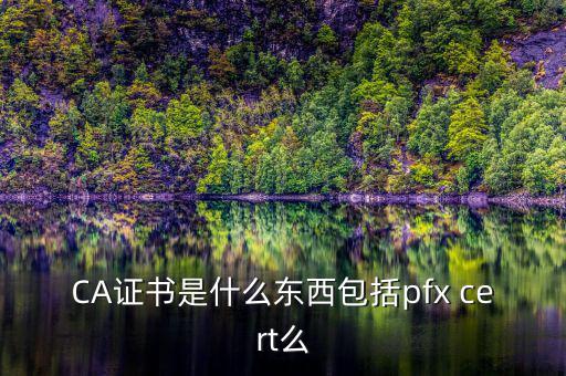 什么叫ca證書，什么事CA證書