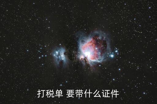 打印稅單需要什么證件，到稅務(wù)打印稅單需要什么資料