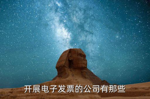 電子發(fā)票單位是什么，開(kāi)展電子發(fā)票的公司有那些