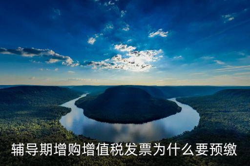 為什么要增值稅預(yù)繳，輔導(dǎo)期增購增值稅發(fā)票為什么要預(yù)繳