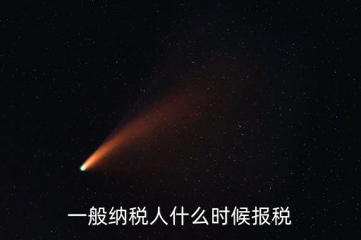 一般納稅人什么時候報(bào)稅