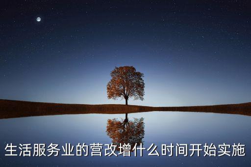 什么時(shí)候全面營(yíng)改增，生活服務(wù)業(yè)的營(yíng)改增什么時(shí)間開(kāi)始實(shí)施