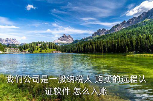 一般納稅人 網(wǎng)上認證 認定計入什么科目，我們公司是一般納稅人 購買的遠程認證軟件 怎么入賬