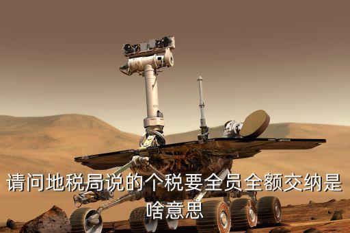 請(qǐng)問地稅局說的個(gè)稅要全員全額交納是啥意思