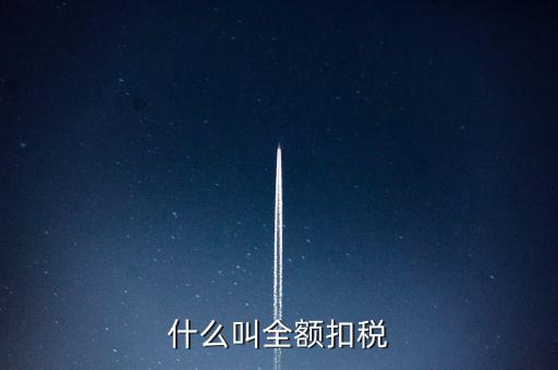 什么是全額納稅，請問地稅局說的個稅要全員全額交納是啥意思