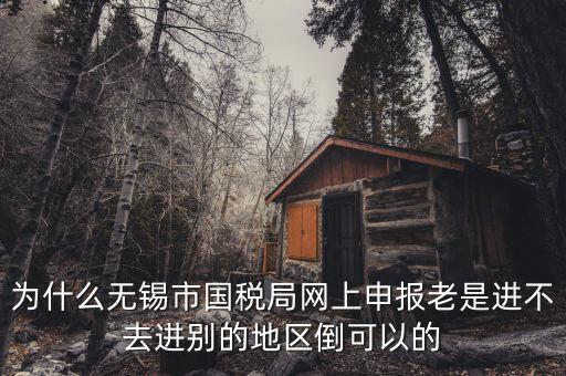 無錫網(wǎng)上辦稅服務(wù)廳為什么進(jìn)不去，為什么我登錄不上網(wǎng)上辦稅服務(wù)廳啊