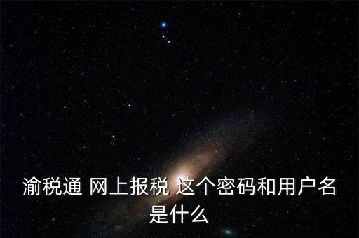 重慶電子稅務(wù)局用戶名是什么，登錄國(guó)稅網(wǎng)上辦稅服務(wù)廳的用戶名和密碼是什么