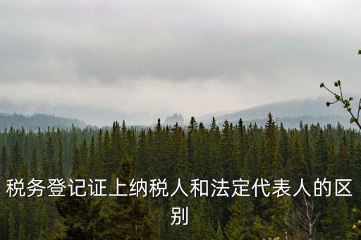 納稅人法定人是什么意思，稅務(wù)登記證上納稅人和法定代表人的區(qū)別