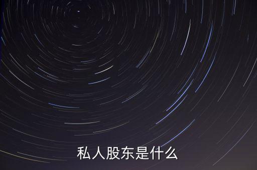什么是個人股東，什么叫做私人股東啊