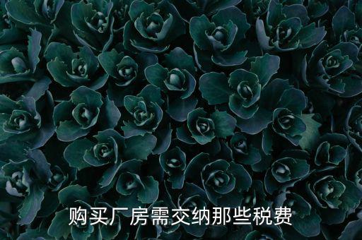 個(gè)人買(mǎi)廠(chǎng)房交什么稅，請(qǐng)問(wèn)在重慶購(gòu)買(mǎi)一手廠(chǎng)房需要交納那些稅費(fèi)具體稅率是多少注