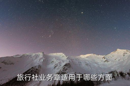 業(yè)務章辦理什么業(yè)務用，旅行社業(yè)務章適用于哪些方面