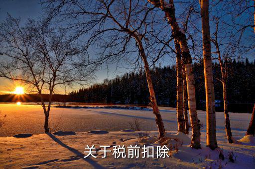 稅前扣除什么時(shí)候扣除，關(guān)于稅前扣除