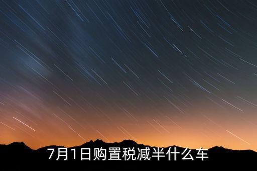 車稅減半針對什么車，101以后購車附加費(fèi)減半 包含哪些車型