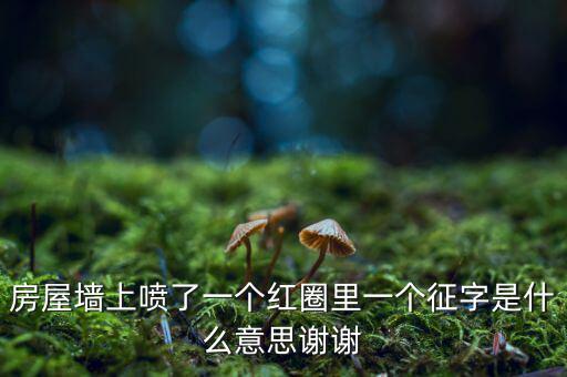 墻上印征收是什么意思，房屋墻上噴了一個(gè)紅圈里一個(gè)征字是什么意思謝謝
