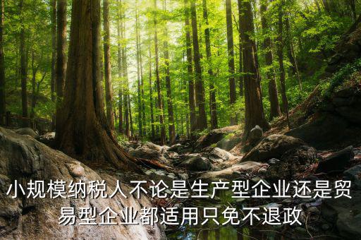 小規(guī)模納稅免征什么稅，小規(guī)模納稅人不論是生產(chǎn)型企業(yè)還是貿(mào)易型企業(yè)都適用只免不退政