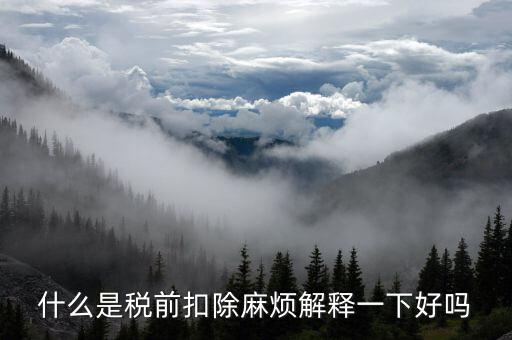 工資稅前扣減是什么意思，什么是稅前扣除
