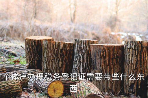 個(gè)體工商戶稅務(wù)登記需要什么資料，個(gè)體戶辦理稅務(wù)登記證需要帶些什么東西
