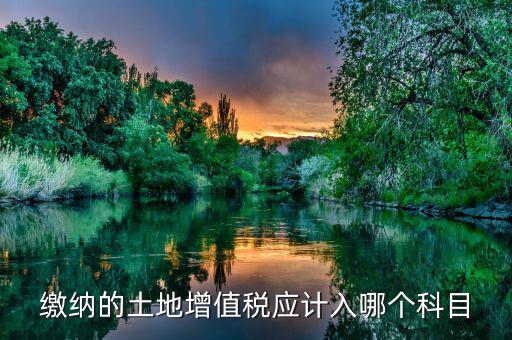 土地增值稅計(jì)什么科目，繳納的土地增值稅應(yīng)計(jì)入哪個(gè)科目