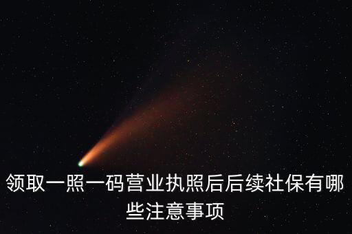 一照一碼后還需辦什么意思，新注冊(cè)的一照一碼的公司領(lǐng)完?duì)I業(yè)執(zhí)照后還需要辦些什么手續(xù)
