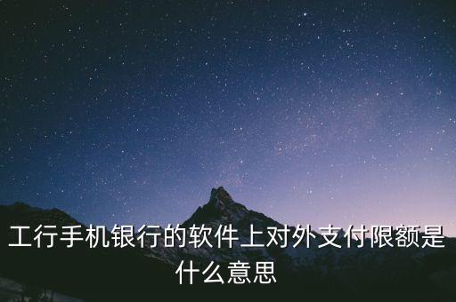 對外支付什么意思，工商銀行支出對外什么意思