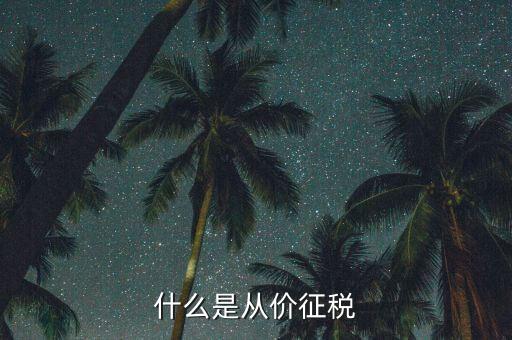 從價計征稅是什么，請問什么是從價計征從量計征怎么理解多謝