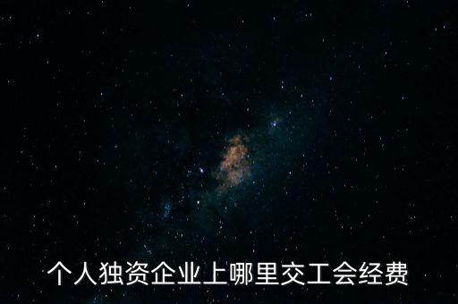 個(gè)人獨(dú)資企業(yè)上哪里交工會經(jīng)費(fèi)