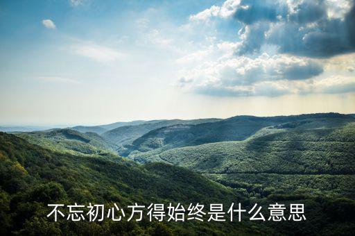 重組主導(dǎo)方是什么，不忘初心方得始終是什么意思