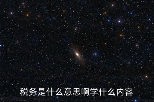 稅務(wù)是什么意思啊學什么內(nèi)容