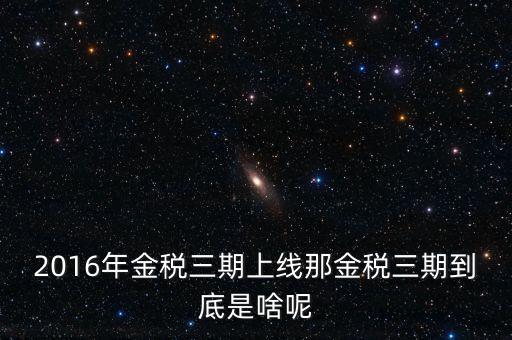 金稅三期登錄密碼是什么，金稅三期是什么意思