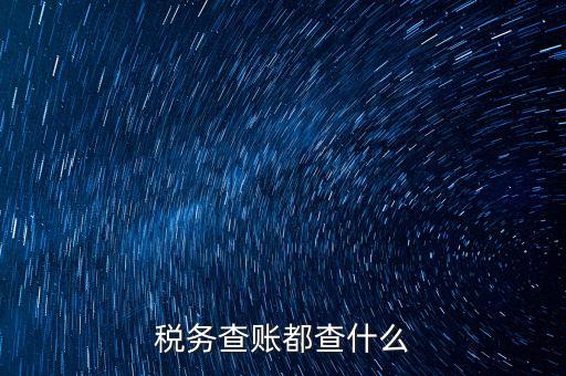 稅收調(diào)查查什么，稅務(wù)查賬都查什么