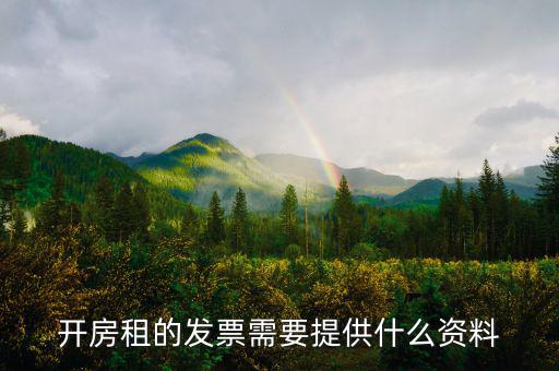租房發(fā)票需要什么，開房租的發(fā)票需要提供什么資料
