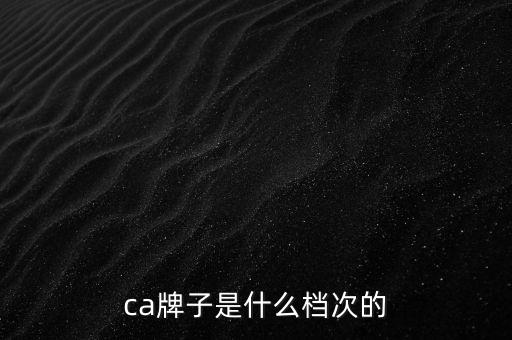 ca棒是什么牌子，ca是什么牌子全稱是什么