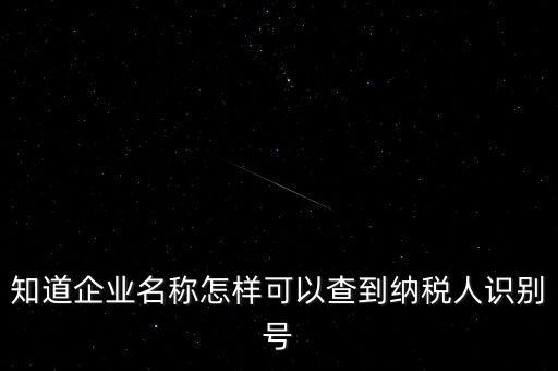 如何查詢一個(gè)公司的納稅人識(shí)別號(hào)，知道納稅人識(shí)別號(hào)怎么查單位
