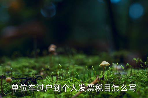 企業(yè)的車如何過戶給個(gè)人所得稅，單位車過戶到個(gè)人發(fā)票稅目怎么寫