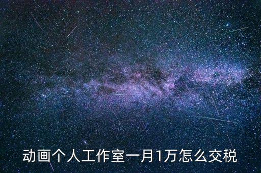 工作室如何繳納個(gè)稅，動(dòng)畫(huà)個(gè)人工作室一月1萬(wàn)怎么交稅