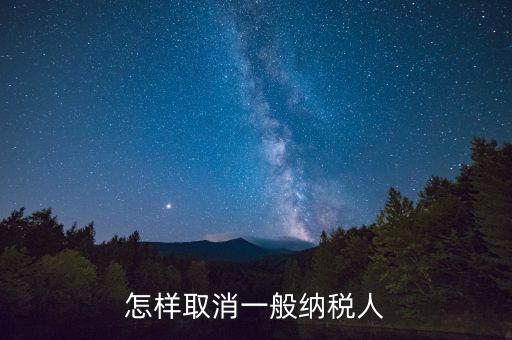 一般納稅人如何注銷，公司剛注冊(cè)下來不小心申請(qǐng)了一般納稅人請(qǐng)問可以撤銷嗎